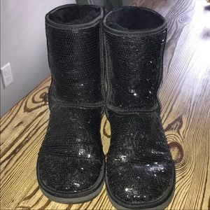 Black Sequins UGG Boots